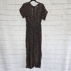 Faithfull the Brand Floral Short Sleeve Jumper Rayon Womens Medium Flowy Casual